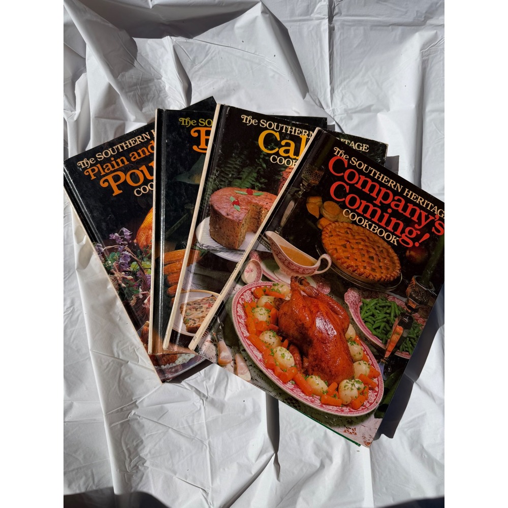 Southern Living The Southern Heritage Cookbook Set 4 Hardcover Vintage Recipes
